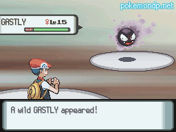Gastly in Lost Tower and Old Cheateu in PokemonDP Diamond Pearl